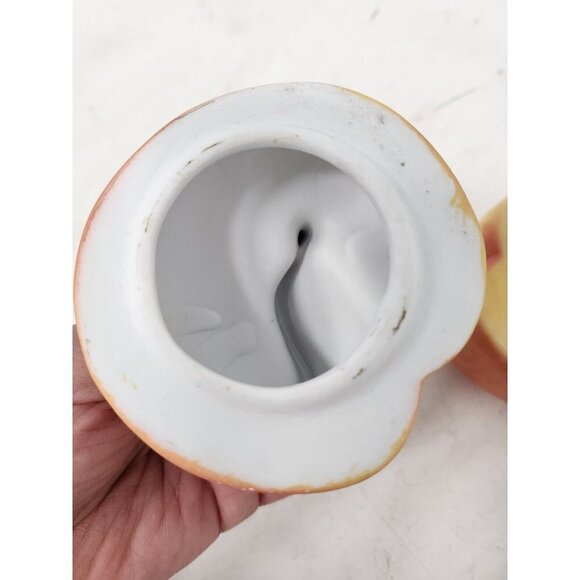 Vintage 1999 Candle In Yellow Red Apple Shaped Ceramic Jar Container NEW - Picture 6 of 10